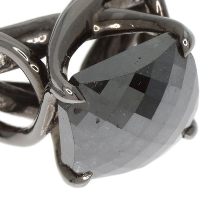 2.443ct Black　Diamond Diamond Ring K18 White Gold  5.7g　Ladies