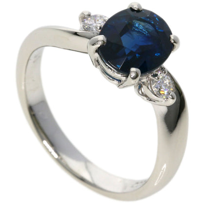 2.05ct Blue sapphire diamond Ring Platinum PT900  5.5g　Ladies