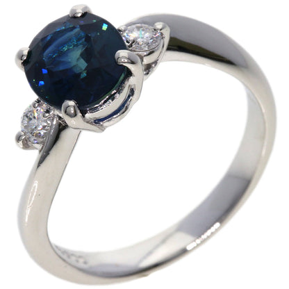 2.05ct Blue sapphire diamond Ring Platinum PT900  5.5g　Ladies