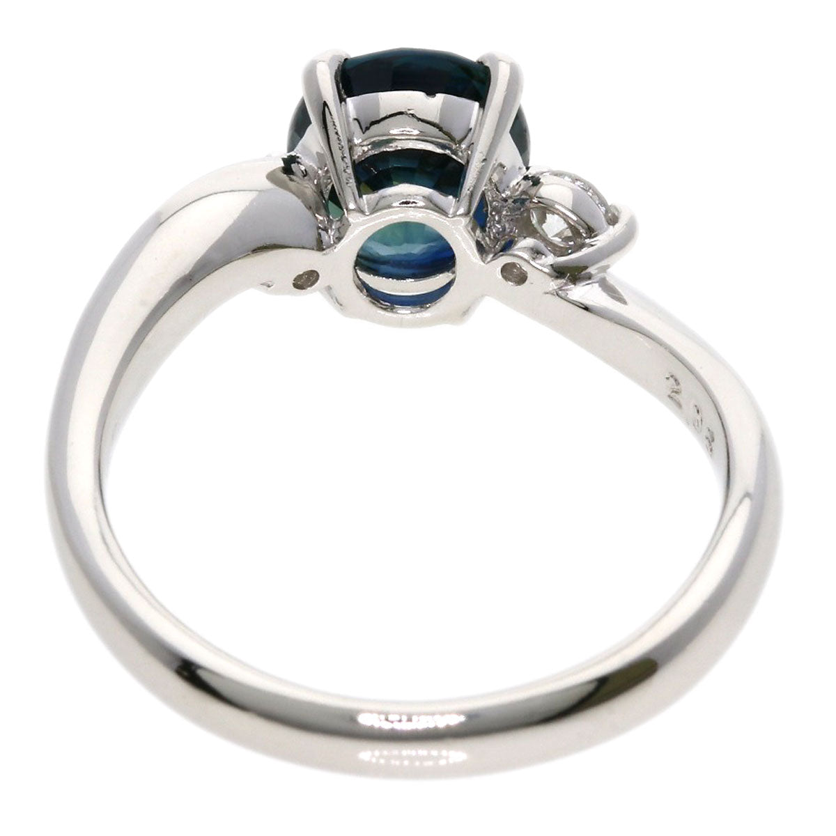 2.05ct Blue sapphire diamond Ring Platinum PT900  5.5g　Ladies