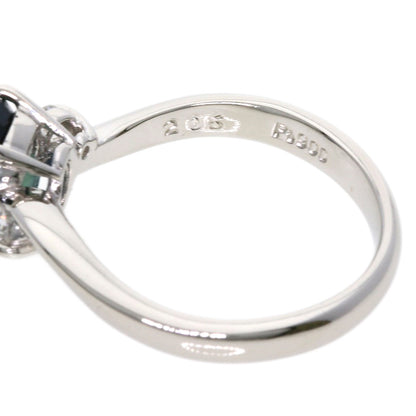 2.05ct Blue sapphire diamond Ring Platinum PT900  5.5g　Ladies