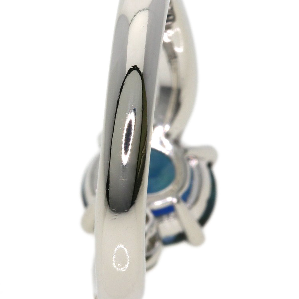 2.05ct Blue sapphire diamond Ring Platinum PT900  5.5g　Ladies