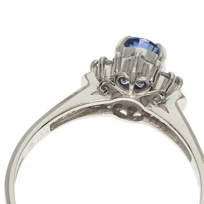 1ct Sapphire Diamond Ring Platinum PT900  5.8g　Ladies