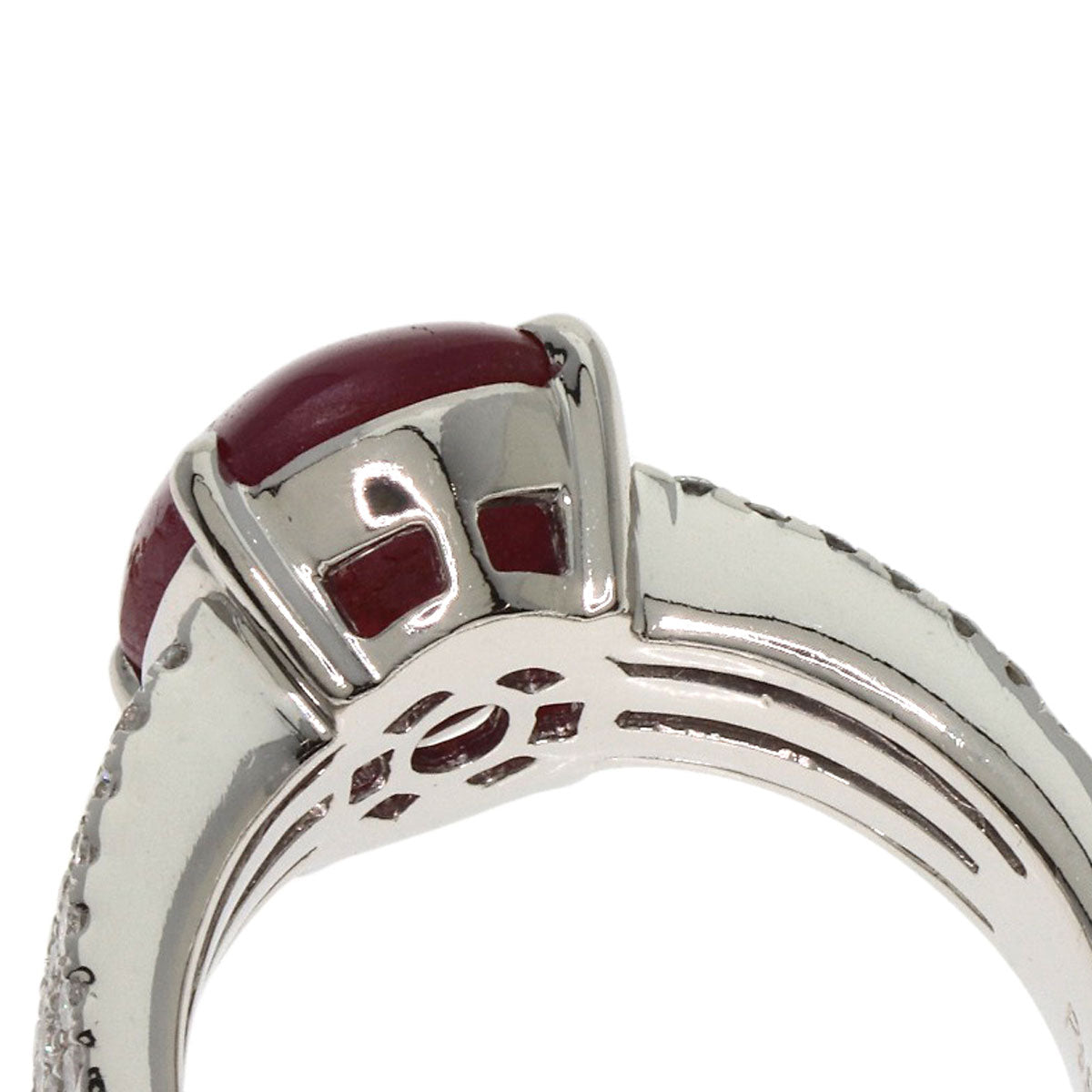 4.647ct Star Ruby Diamond Ring Platinum PT900  11.1g　Ladies