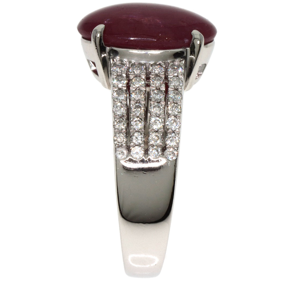 4.647ct Star Ruby Diamond Ring Platinum PT900  11.1g　Ladies