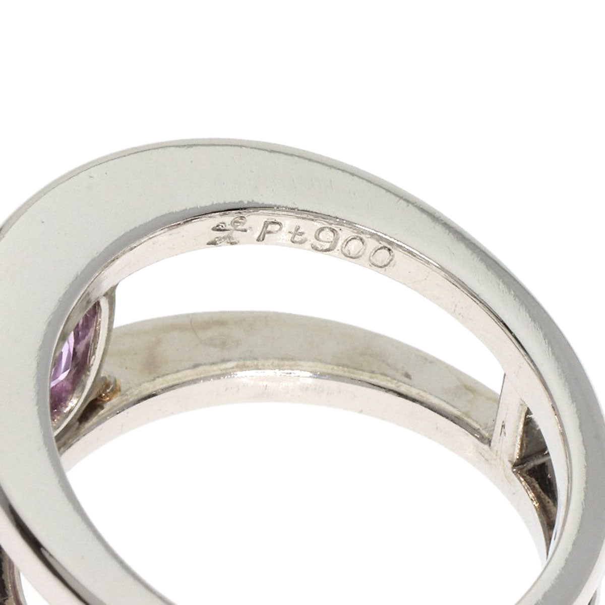 1.54ct Pink Sapphire Diamond Ring Platinum PT900  12.3g　Ladies