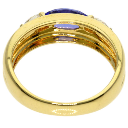 0.69ct Tanzanite Diamond Ring K18 Yellow Gold  4.6g　Ladies
