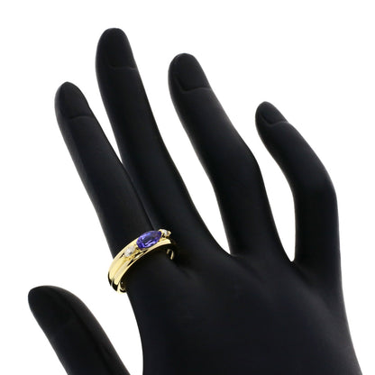 0.69ct Tanzanite Diamond Ring K18 Yellow Gold  4.6g　Ladies