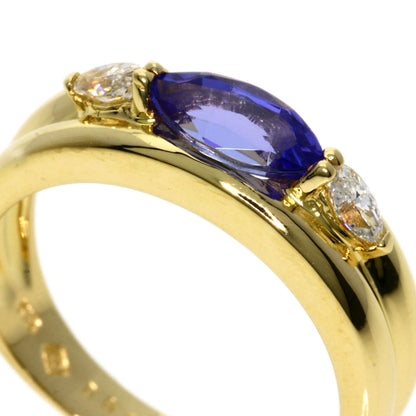 0.69ct Tanzanite Diamond Ring K18 Yellow Gold  4.6g　Ladies