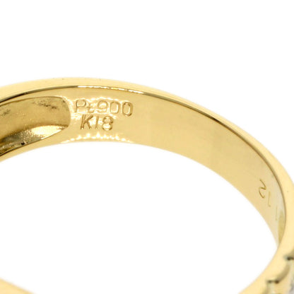 1.12ct Sapphire Diamond Ring K18 Yellow Gold PT900 3.88g　Ladies