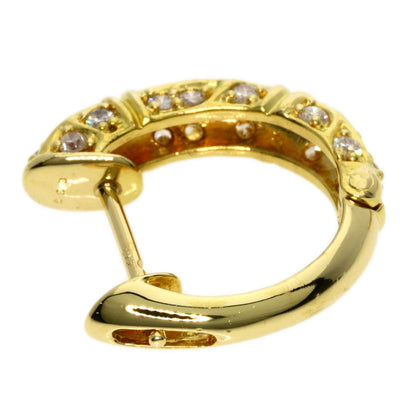 0.36ct Diamond Hoops earring K18 Yellow Gold  6.75g　Ladies
