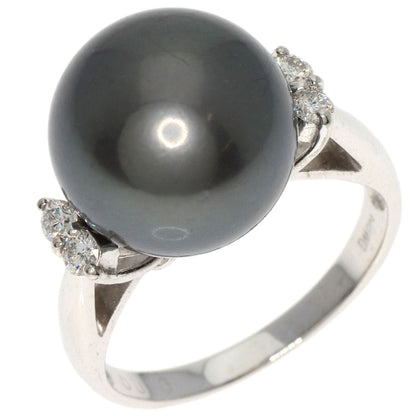 Pearl Pearl Diamond Ring K18 White Gold  5.7g　Ladies