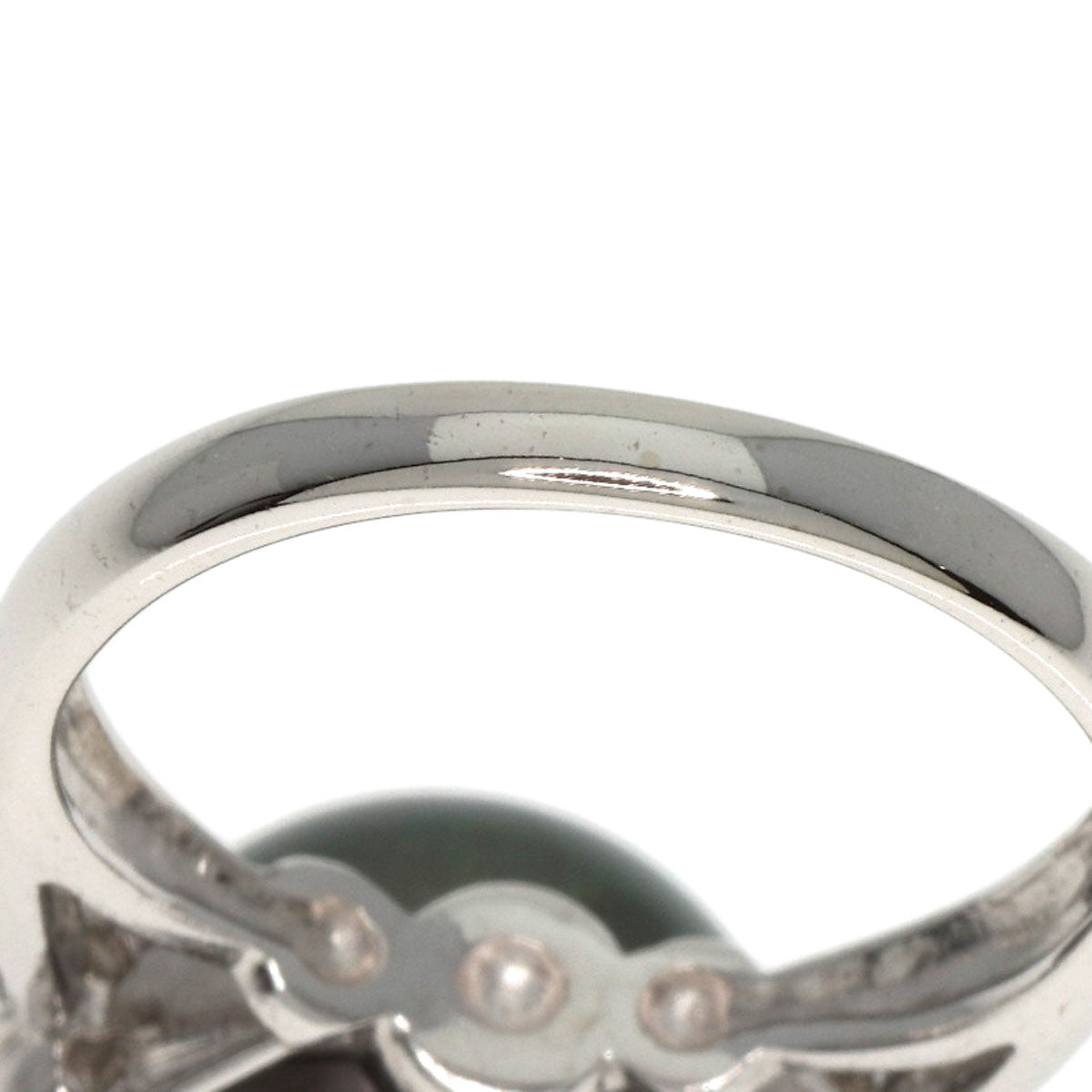 Pearl Pearl Diamond Ring K18 White Gold  5.7g　Ladies