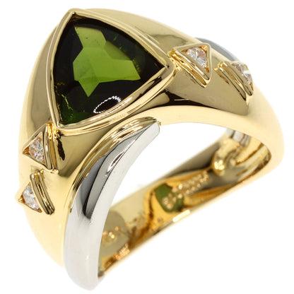 1.73ct Tourmaline Diamond Ring K18 Yellow Gold PT900 9.6g　Ladies