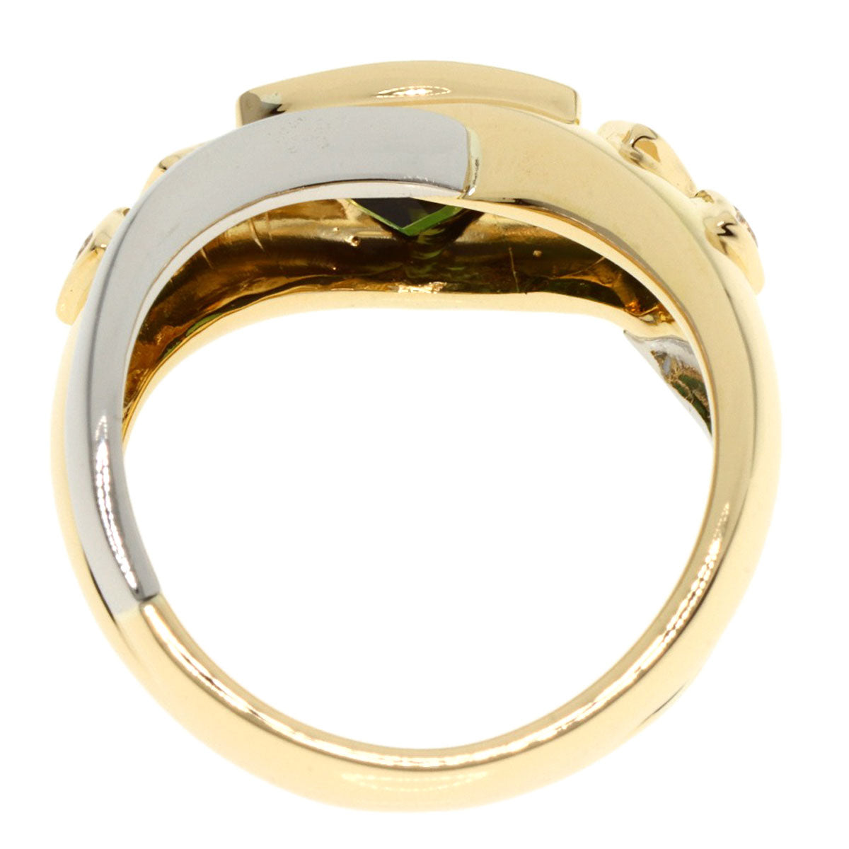 1.73ct Tourmaline Diamond Ring K18 Yellow Gold PT900 9.6g　Ladies
