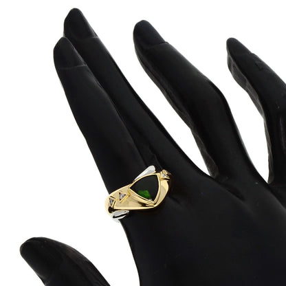 1.73ct Tourmaline Diamond Ring K18 Yellow Gold PT900 9.6g　Ladies