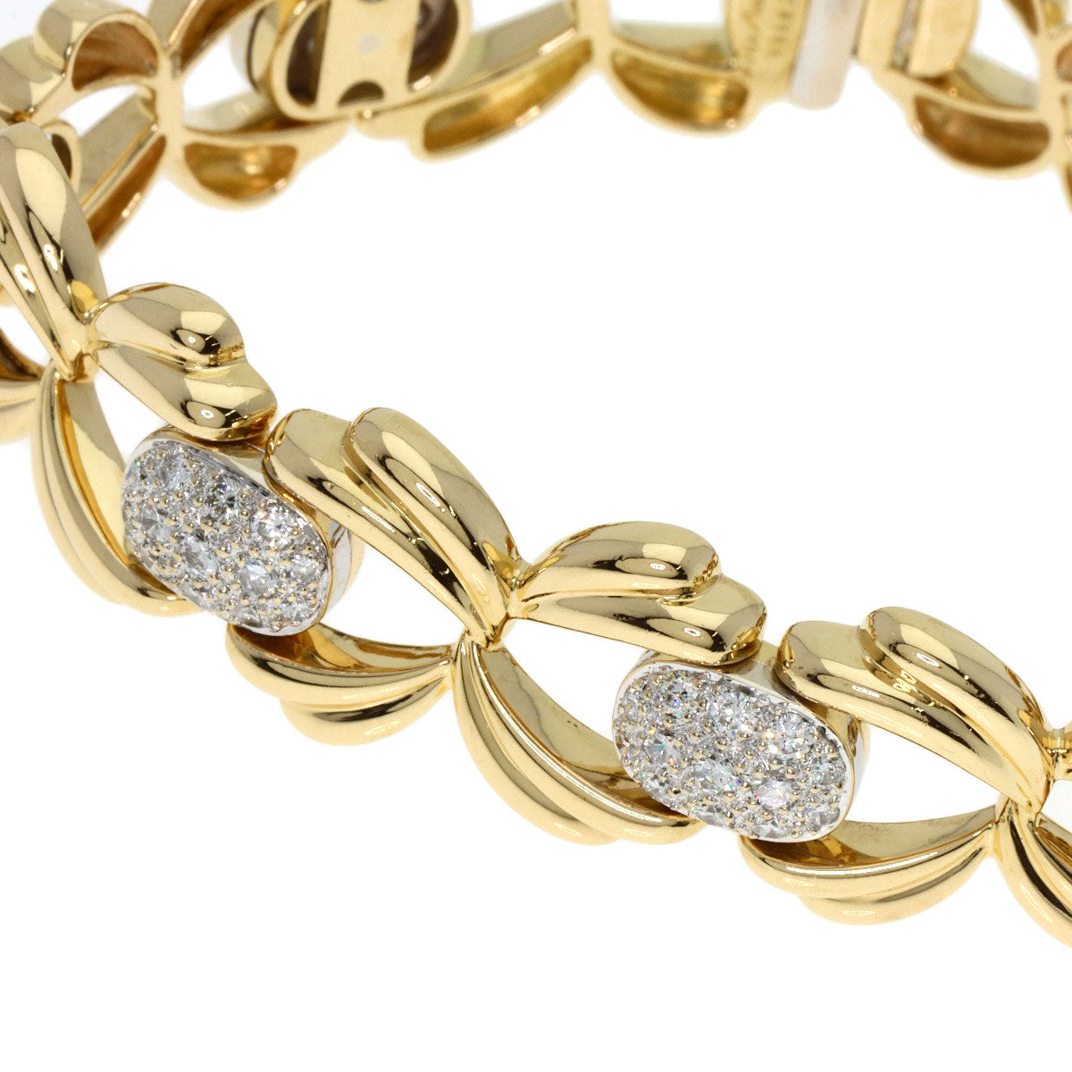 2.81ct Diamond Bracelet K18 Yellow Gold  47.1g　Ladies