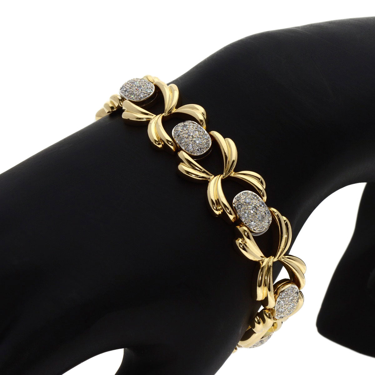 2.81ct Diamond Bracelet K18 Yellow Gold  47.1g　Ladies