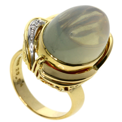 20.54ct Moonstone Diamond Ring K18 Yellow Gold PT900 12.4g　Ladies
