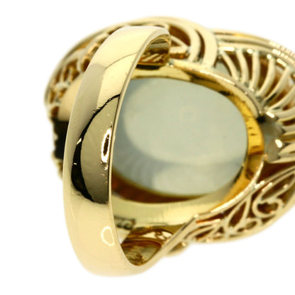 20.54ct Moonstone Diamond Ring K18 Yellow Gold PT900 12.4g　Ladies