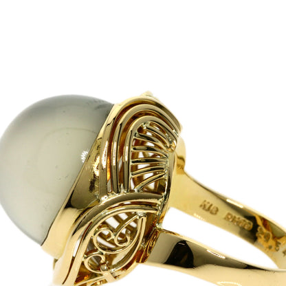 20.54ct Moonstone Diamond Ring K18 Yellow Gold PT900 12.4g　Ladies