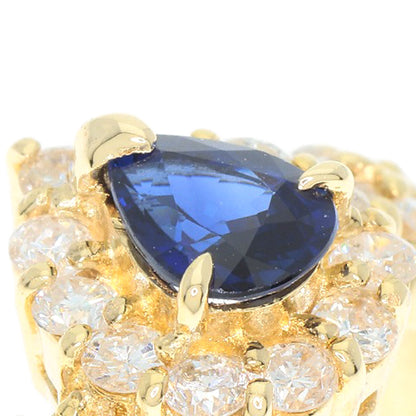 0.39ct Sapphire Diamond Ring K18 Yellow Gold  3g　Ladies