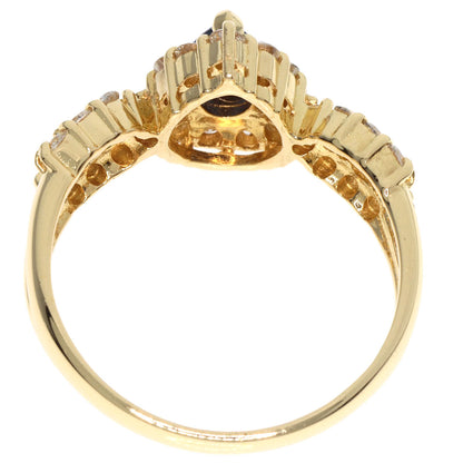 0.39ct Sapphire Diamond Ring K18 Yellow Gold  3g　Ladies