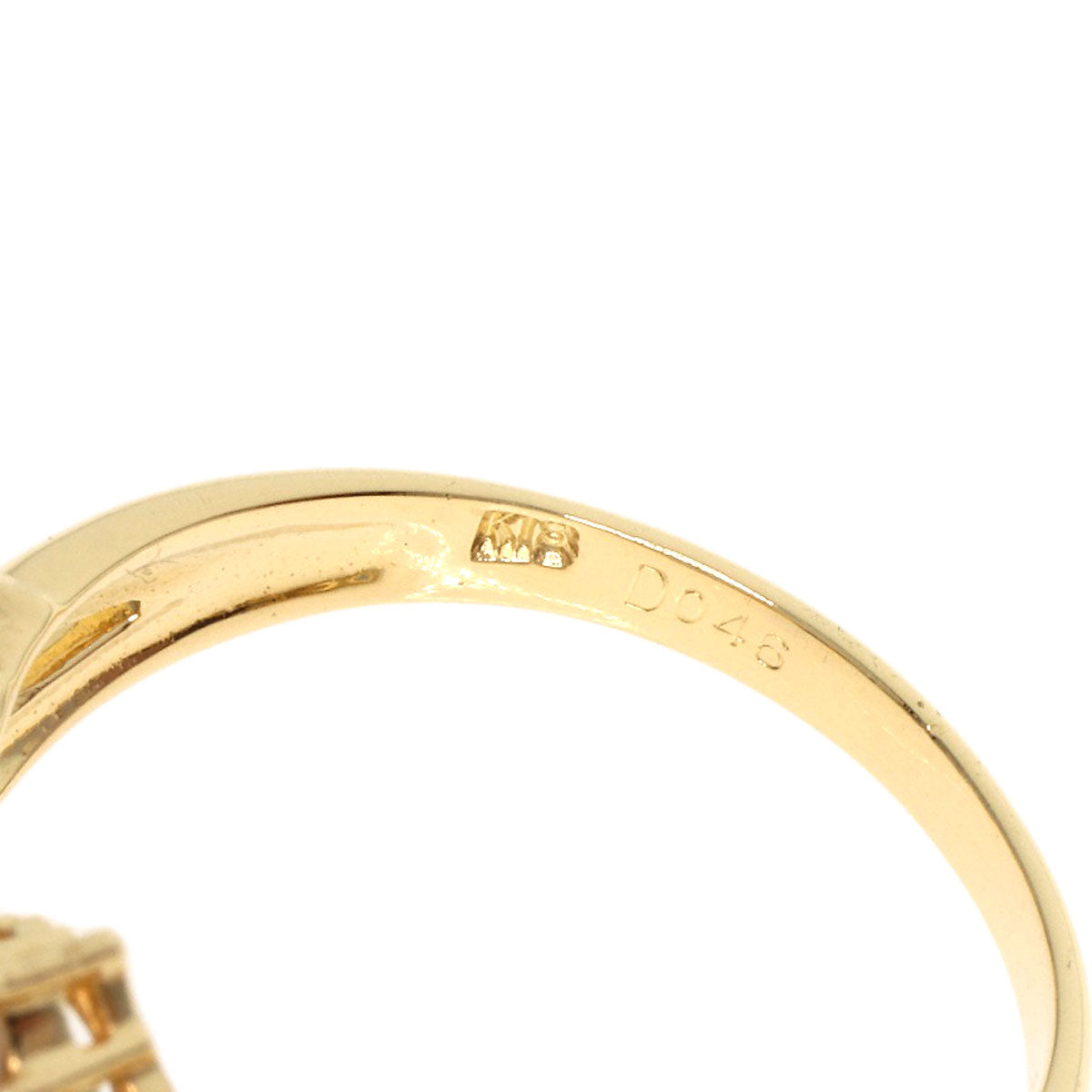 0.39ct Sapphire Diamond Ring K18 Yellow Gold  3g　Ladies