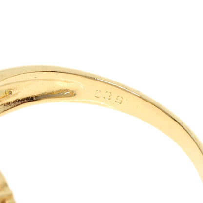 0.39ct Sapphire Diamond Ring K18 Yellow Gold  3g　Ladies