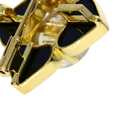 9.31ct Rutile Quartz Diamond Brooch K18 Yellow Gold  10.11g　Ladies