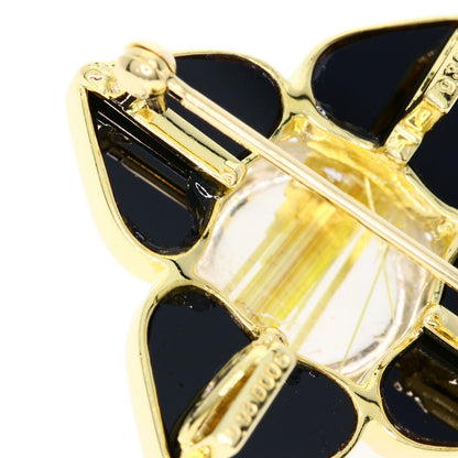 9.31ct Rutile Quartz Diamond Brooch K18 Yellow Gold  10.11g　Ladies