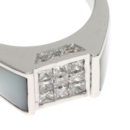 Diamond Shell Ring K18 White Gold  7.91g　Ladies