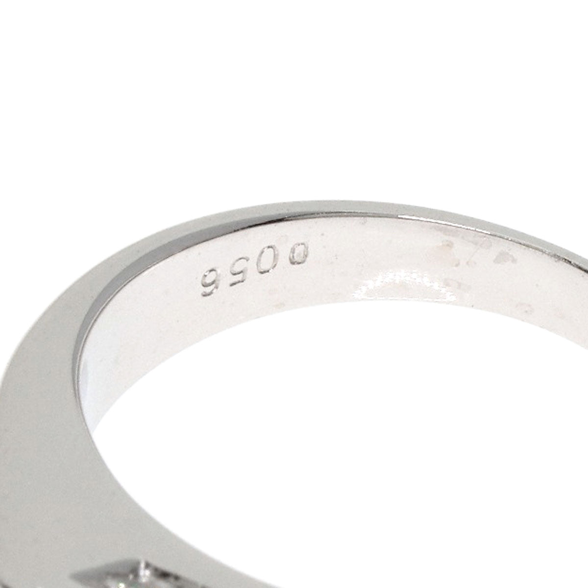 Diamond Shell Ring K18 White Gold  7.91g　Ladies