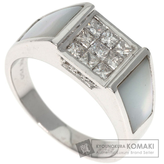 Diamond Shell Ring K18 White Gold  7.91g　Ladies