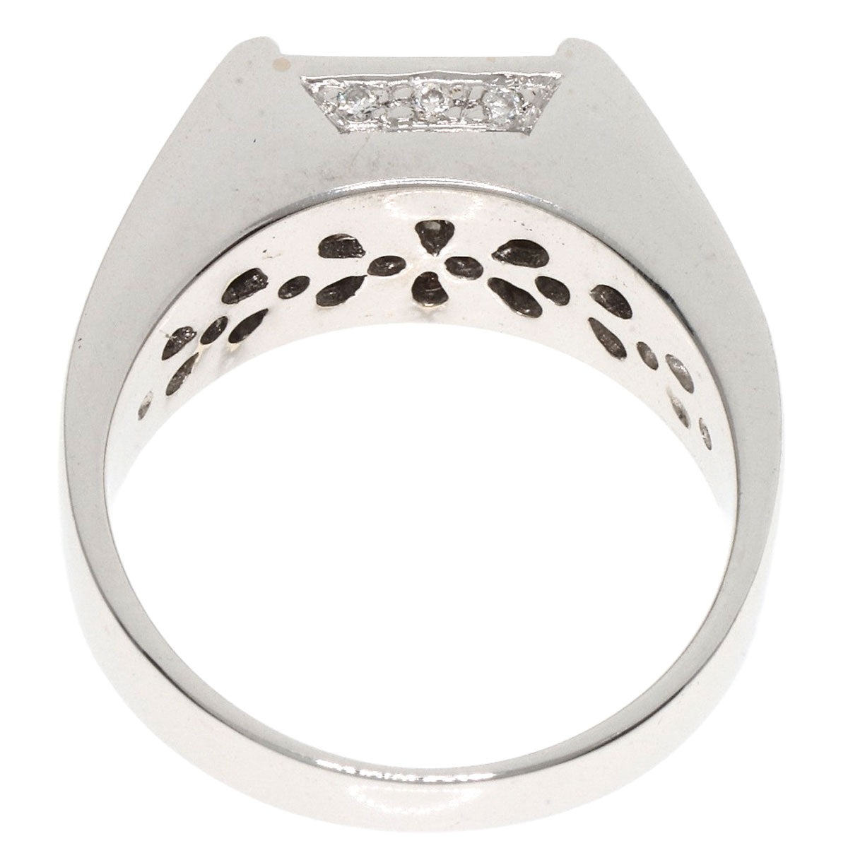 Diamond Shell Ring K18 White Gold  7.91g　Ladies