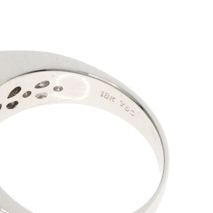 Diamond Shell Ring K18 White Gold  7.91g　Ladies
