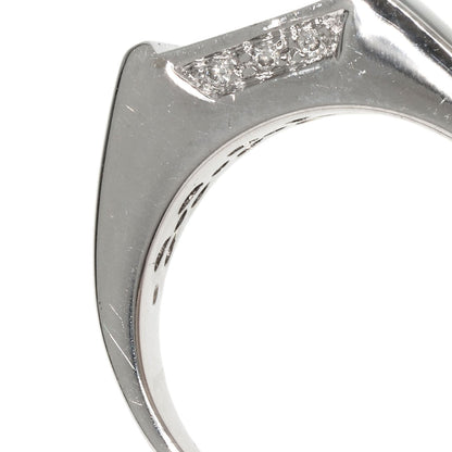 Diamond Shell Ring K18 White Gold  7.91g　Ladies