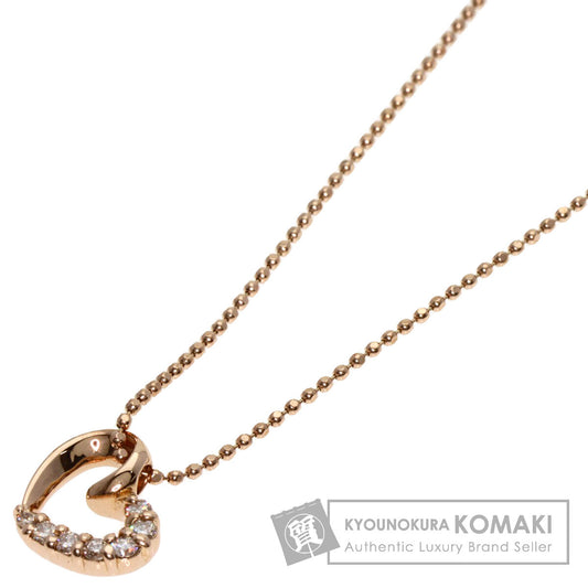 4℃   Necklace Heart motif K18 Pink Gold Ladies