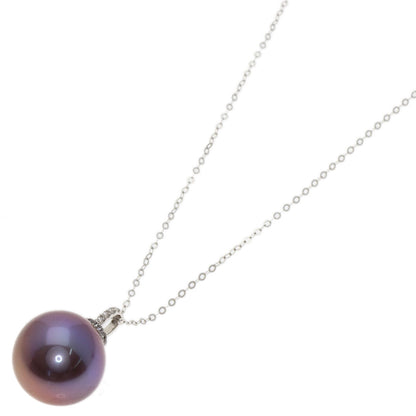 Pearl Pearl Necklace K18 White Gold  3.9g　Ladies