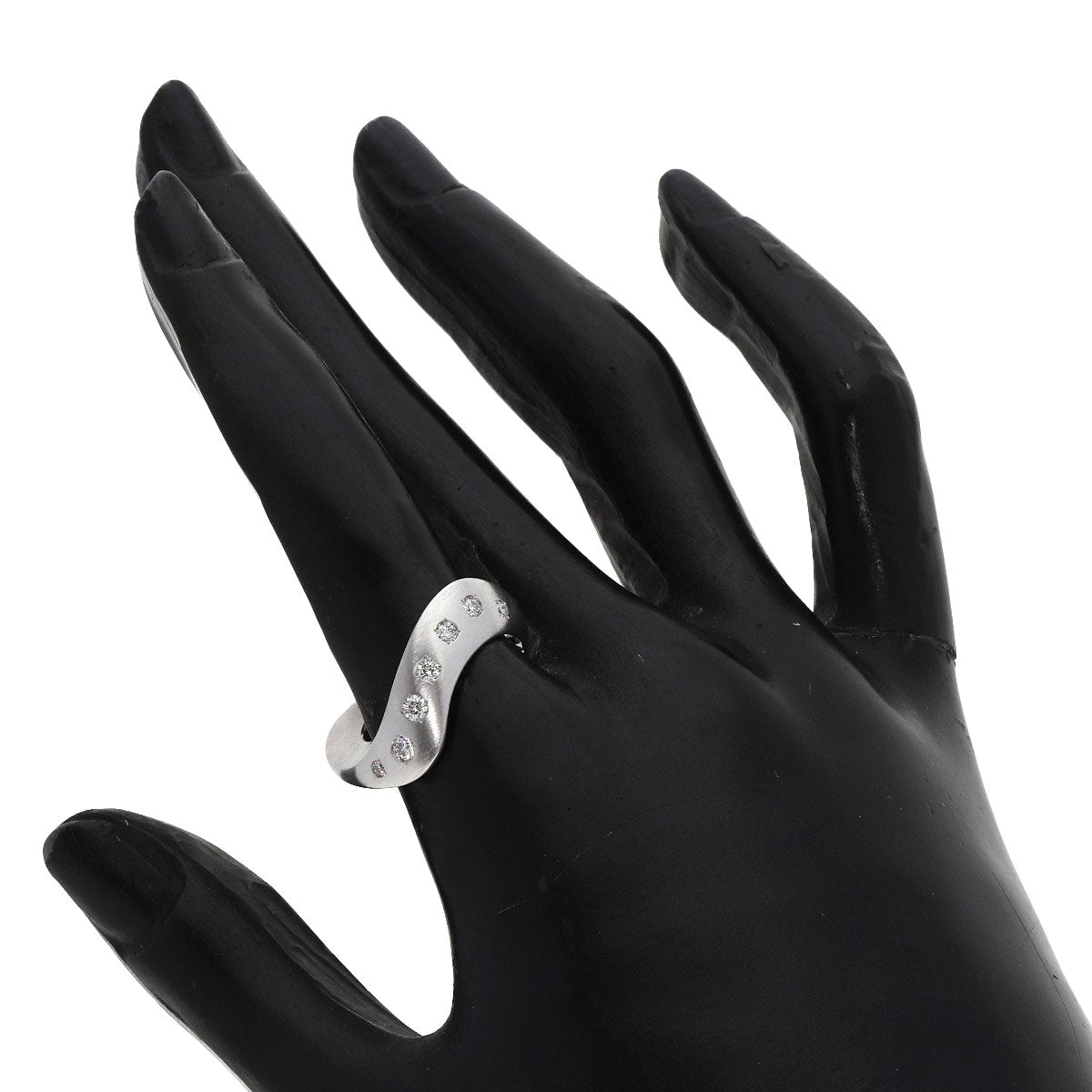 0.229ct Diamond Ring K18 White Gold  7.61g　Ladies