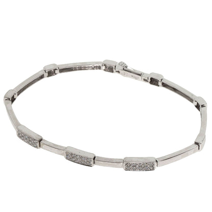 0.27ct Diamond Bracelet K14 White Gold  8.27g　Ladies