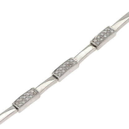0.27ct Diamond Bracelet K14 White Gold  8.27g　Ladies