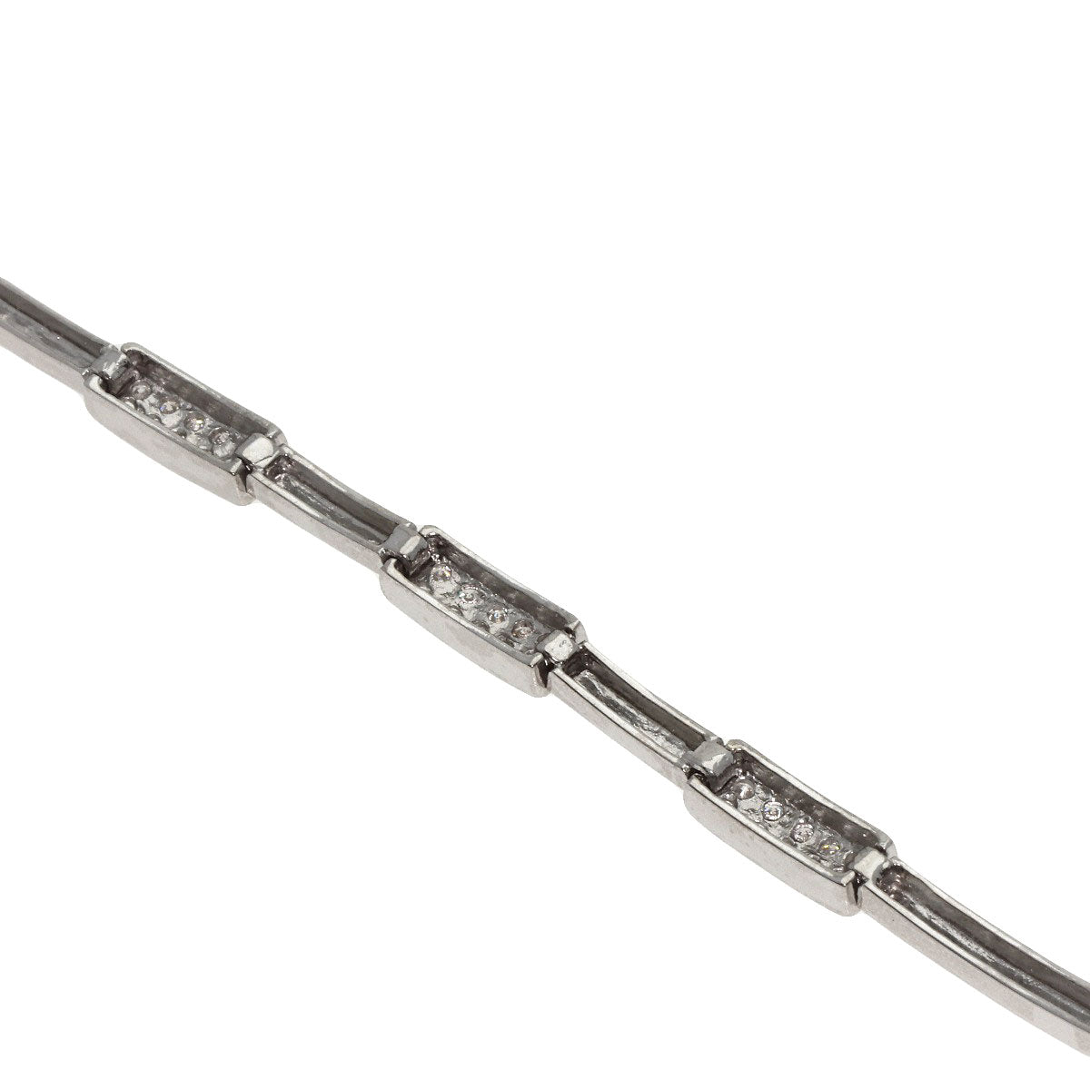 0.27ct Diamond Bracelet K14 White Gold  8.27g　Ladies
