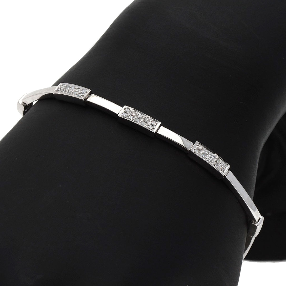 0.27ct Diamond Bracelet K14 White Gold  8.27g　Ladies
