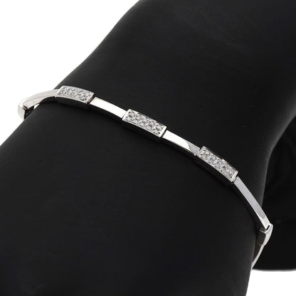 0.27ct Diamond Bracelet K14 White Gold  8.27g　Ladies