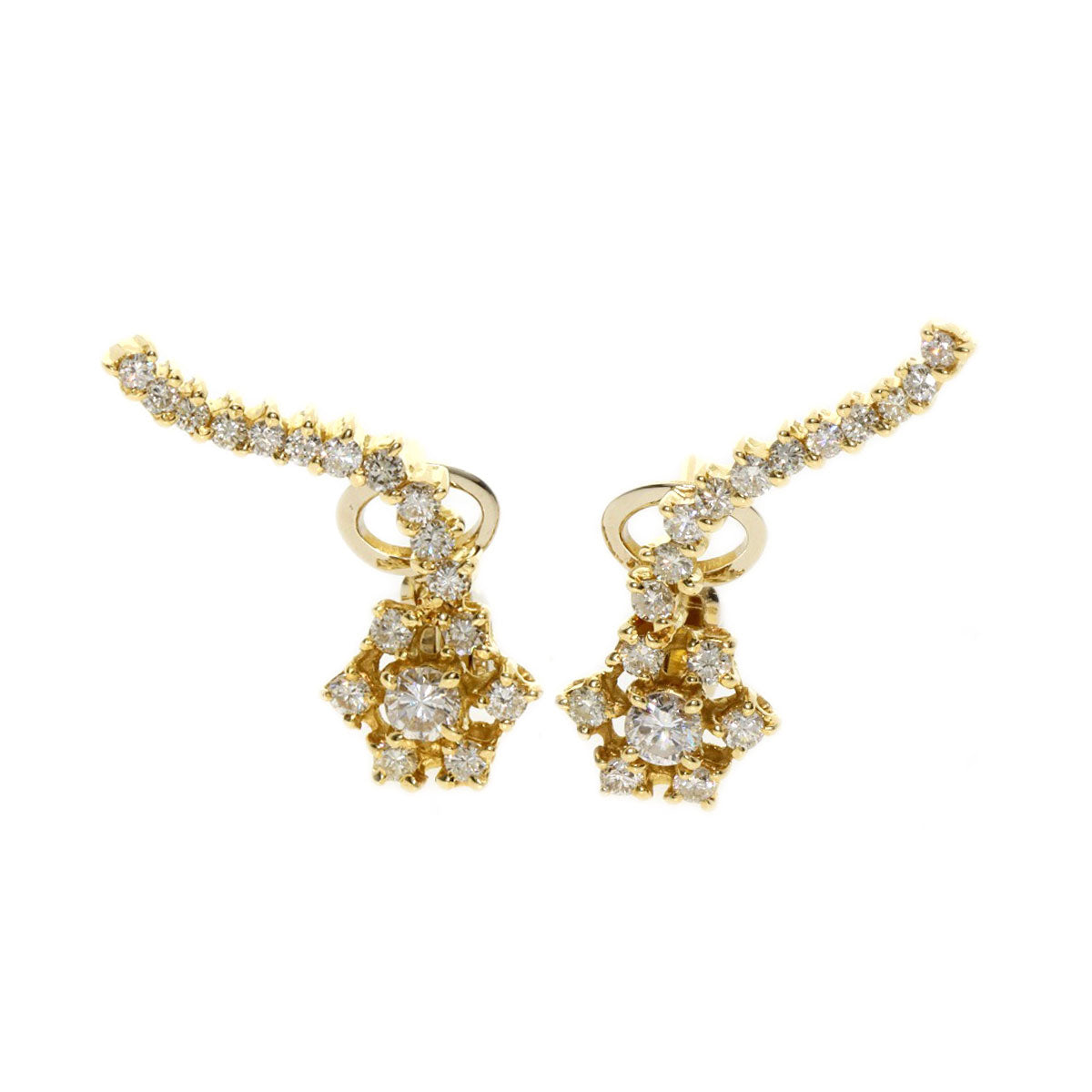 0.56ct Diamond earring K18 Yellow Gold  5.5g　Ladies