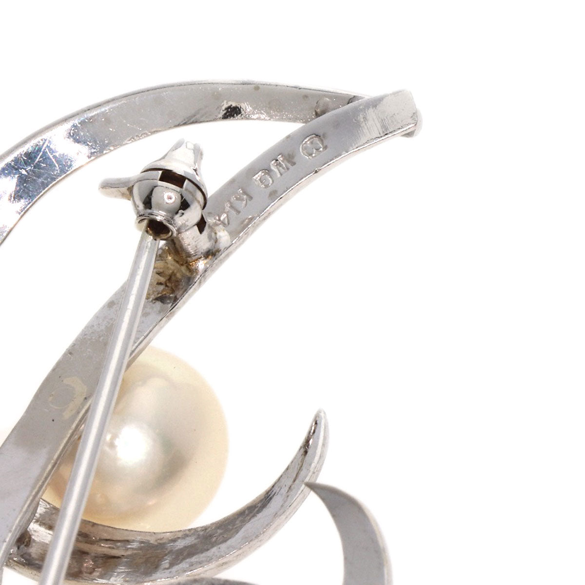 MIKIMOTO   Brooch Pearl Pearl K14 White Gold Ladies