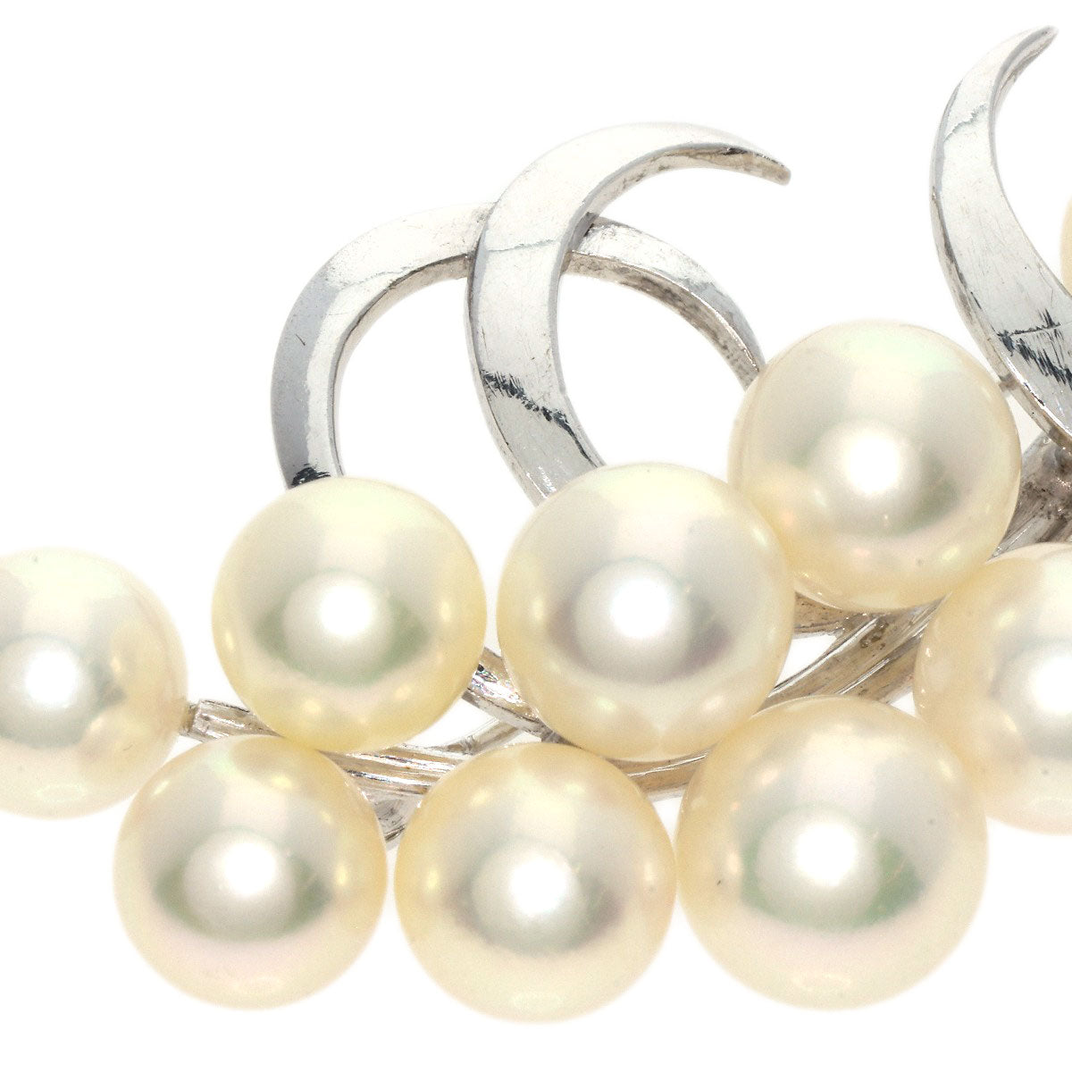 MIKIMOTO   Brooch Pearl Pearl K14 White Gold Ladies