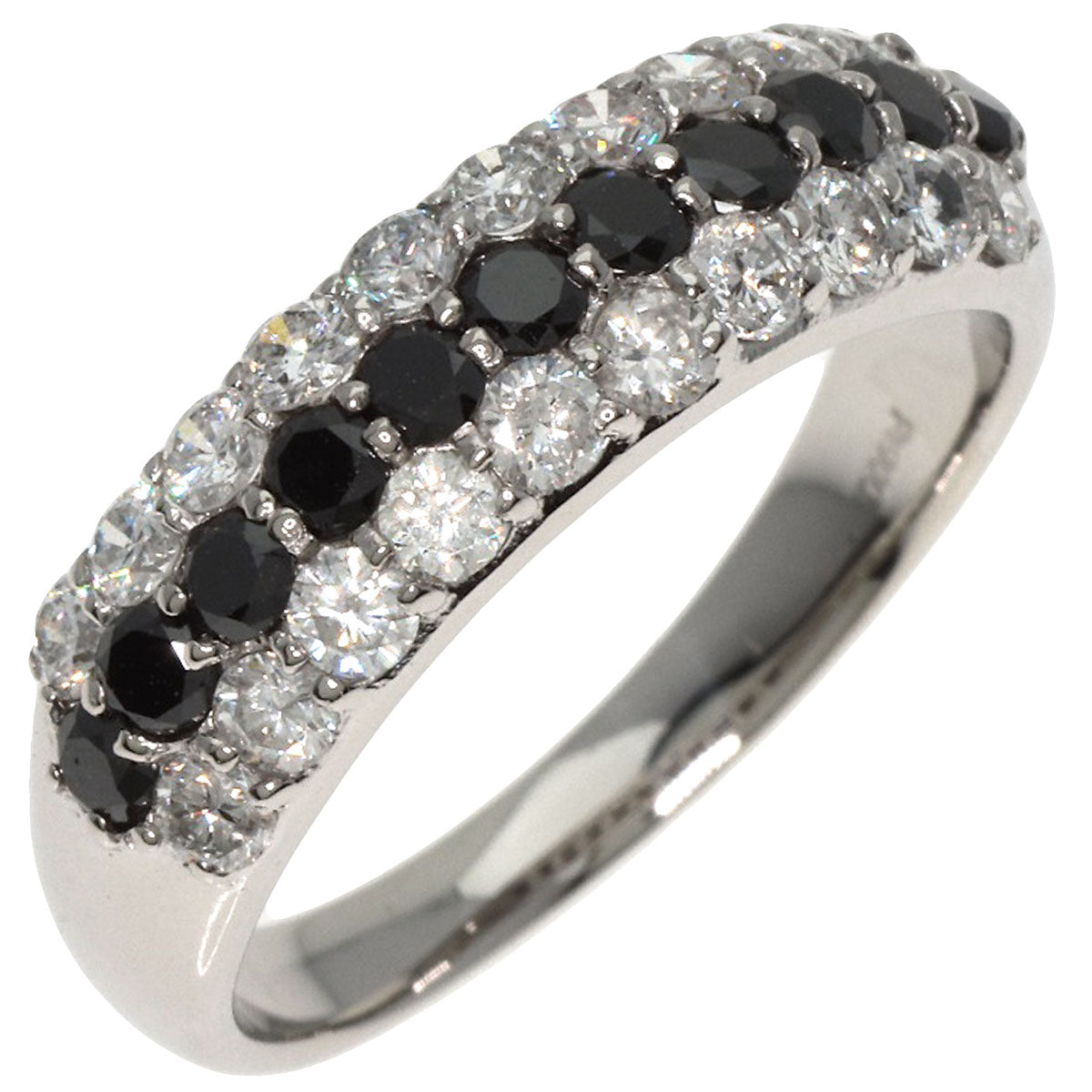 0.7ct Diamond Black　Diamond Ring Platinum PT900  5g　Ladies