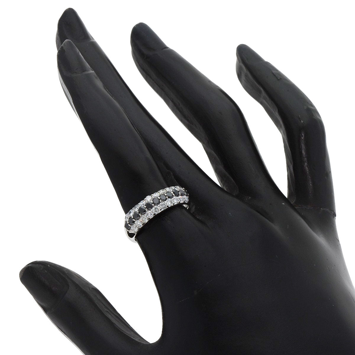 0.7ct Diamond Black　Diamond Ring Platinum PT900  5g　Ladies